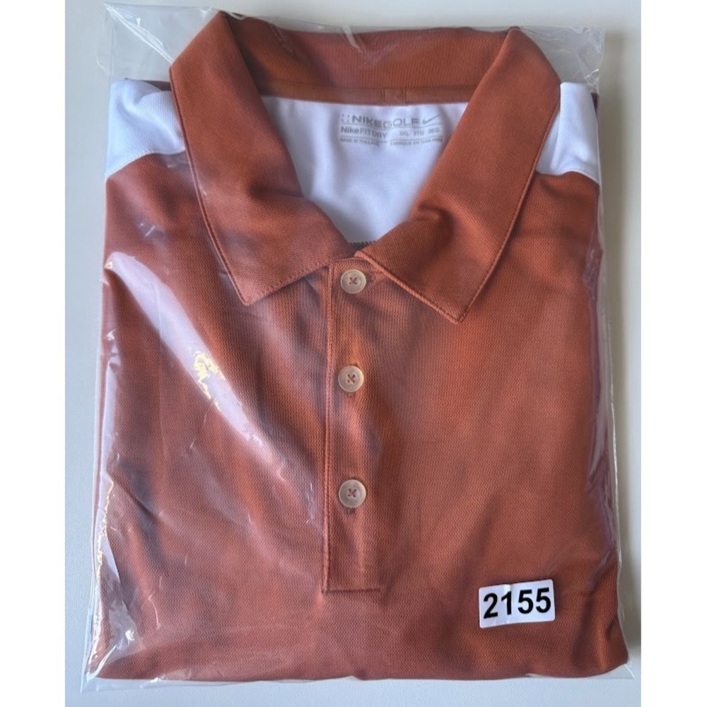 Nike Golf Polo Shirt Men Orange 3XL Fit Dry Performance Short Sleeve Lightweight - Picture 14 of 14